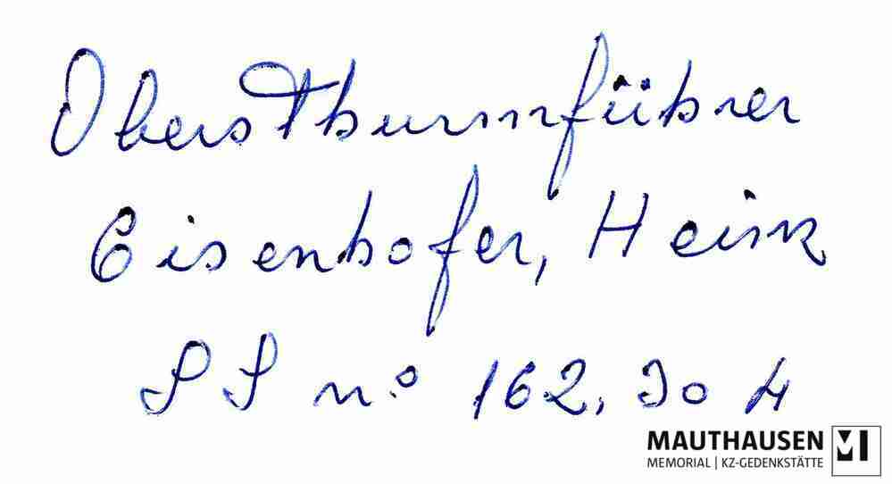 MM_4_2_4_08_verso.jpg; 4.2.4.08; KZ Mauthausen: Portraitfoto von Heinrich Eisenhöfer ;