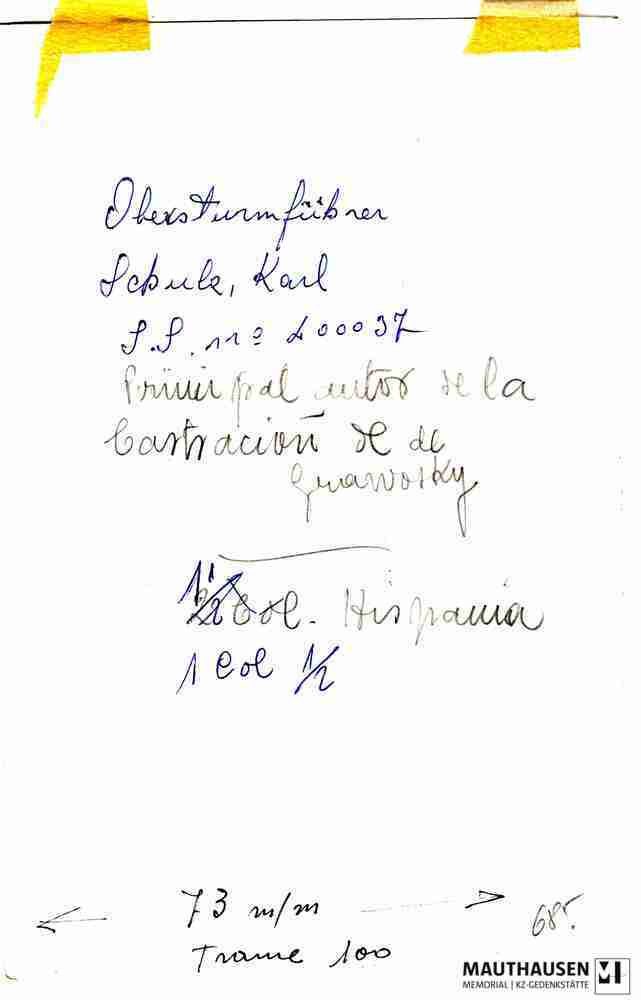 MM_4_2_4_14_verso.jpg; 4.2.4.14; KZ Mauthausen: Portraitfoto von Karl Schulz ;