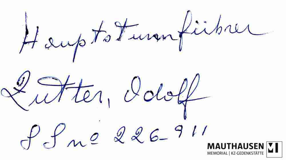 MM_4_2_4_15_verso.jpg; 4.2.4.15; KZ Mauthausen: Portraitfoto von Adolf Zutter ;