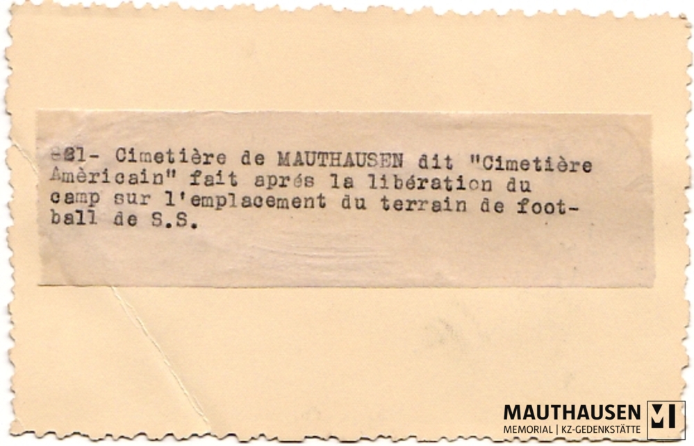 MM_4_7_1_0003_verso.jpg; 4.7.1.0003; Befreites KZ Mauthausen: Denkmal der US Army am Camp Cemetary Mauthausen;