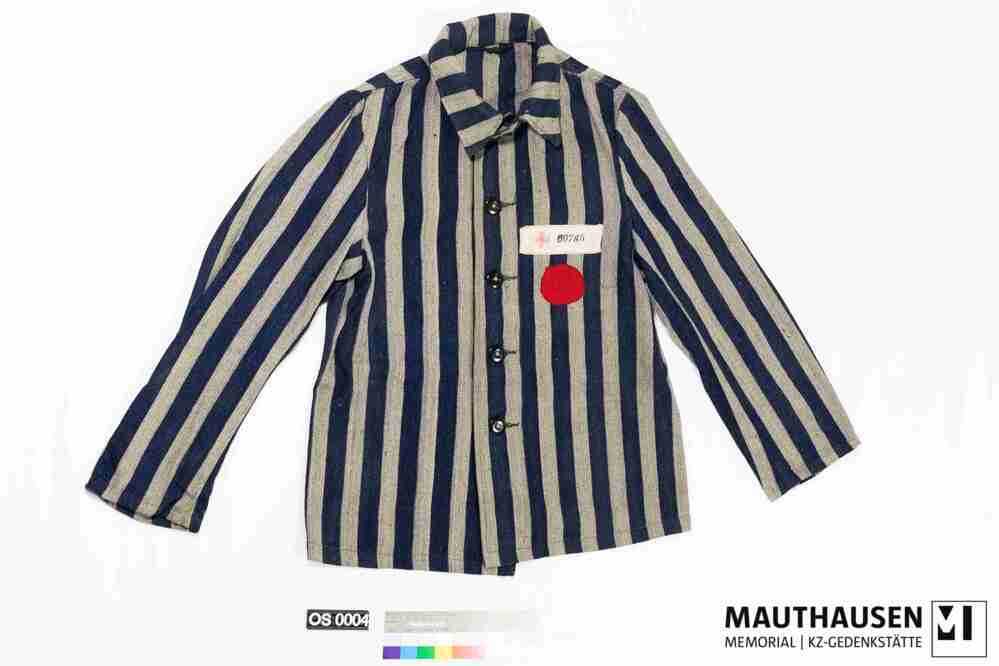 OS0004_1.jpg; OS0004; Häftlingsjacke eines Sanitäters; Jacke
